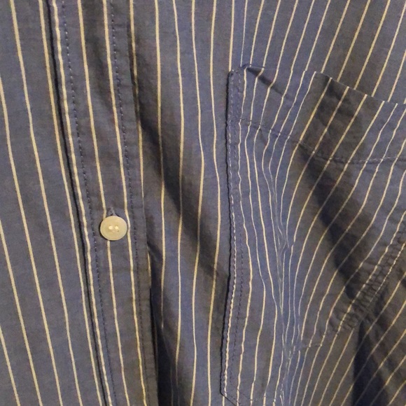 Oversized blue and white striped button down shirt - Picture 3 of 5